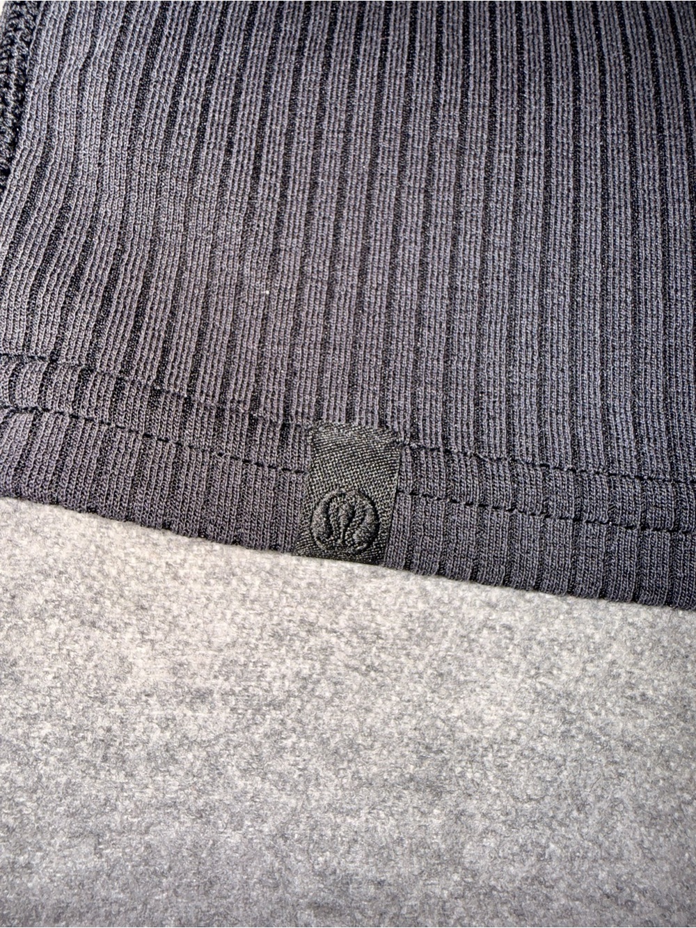Lululemon Ribbed Softstream slim tank dress Ribbed Mini Dress in Charcoal - Picture 9 of 9